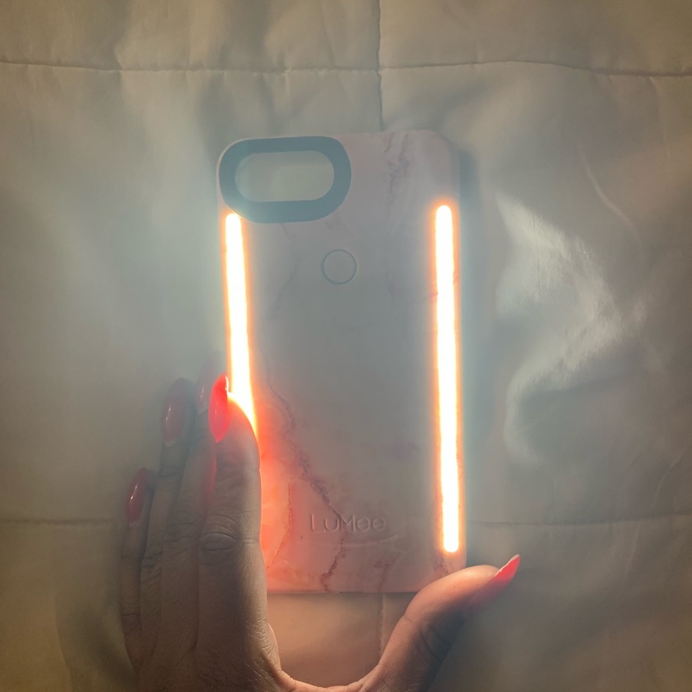 New LUMEE Duo LED Lighting PinkQuartz IPhone - Picture 4 of 7